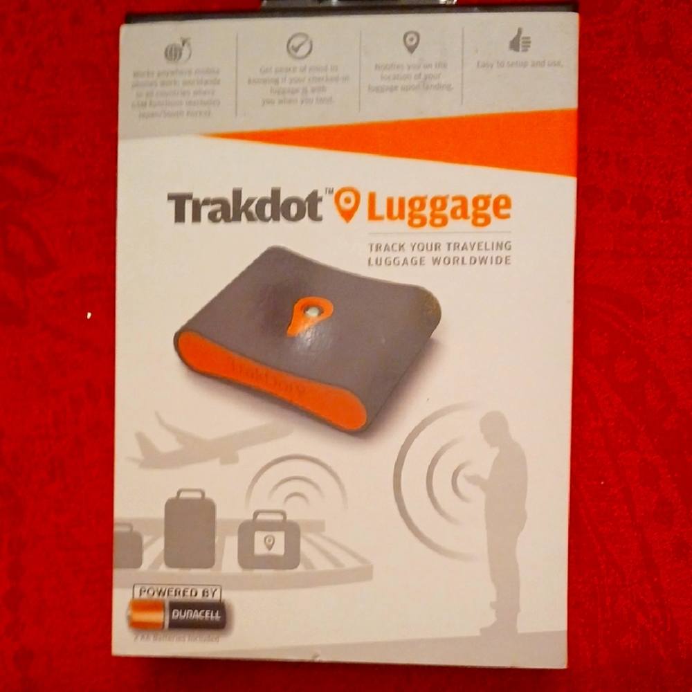 Luggage Tracker - Gray and Orange